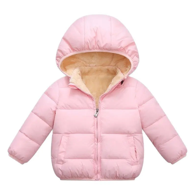 Baby Kinder Mäntel Winter Dicke Jacken Für Jungen Warme Plüsch Verdicken Oberbekleidung Für Mädchen Fell Kapuze Jacke Kinder Kleidung Schneeanzug