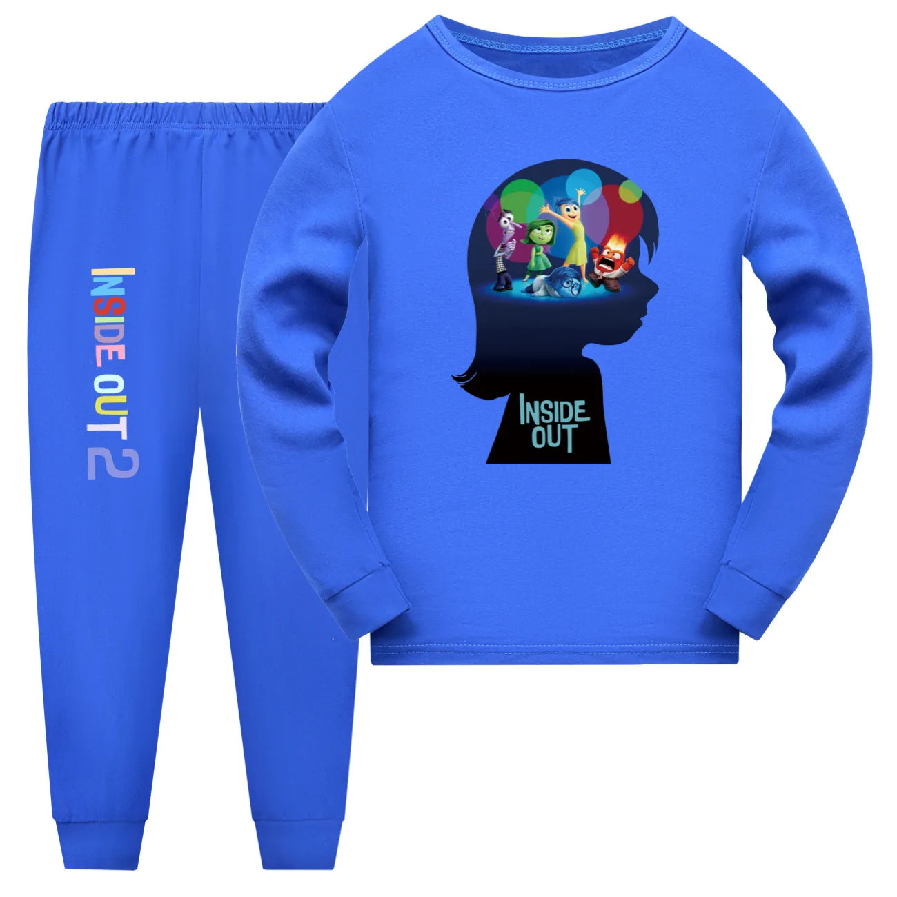 Inside Out 2 Clothes Children Pijama Set Baby Girls Long Sleeve Pajama Sets Toddler Boys Nightwear Kids Cute JOY SADNESS Pyjamas