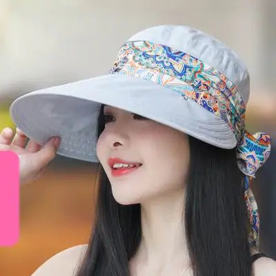 New Brand Women's Sunbonnet Sun Hat Summer Folding Sunscreen Anti-uv Large Beach Cap Summer Hat Fashion Sunhat Women Hat