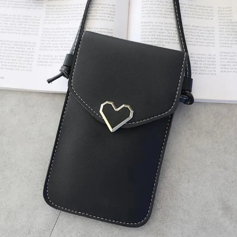 Fashion Genuine Leather Phone Crossbody Bag Women Mini PU Leather Shoulder Messenger Bag 2025 New Ladies Luxury Phone Purse