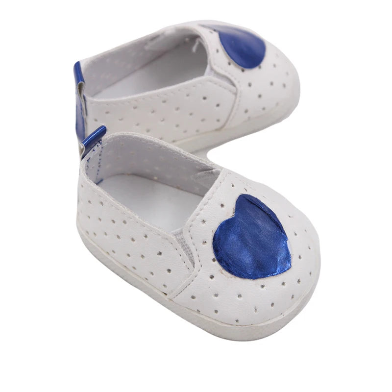 Canvas Cloth 7cm Shoes For 18 Inch American And 43cm New Born Baby Doll Shoes Clothes Accessories For Our generation Girl Dolls