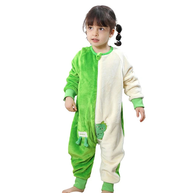 MICHLEY Cartoon Flannel Children Baby Sleeping Bag Sack Warm Winter Clothes Toddler Sleepsack Pajamas For Girls Boys Kids 1-6T