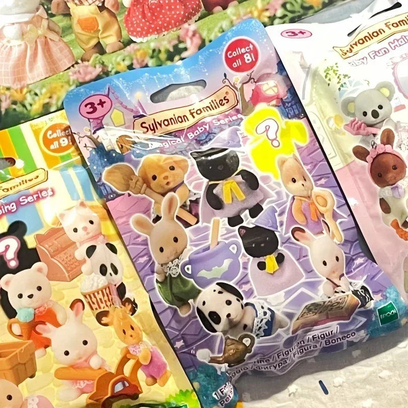 Japan Sylvanian Families Wald Partner Kawaii Camping Dress Up Baby Puppe süße Anime Figrues Zimmer Beflockung Spielzeug Geschenk