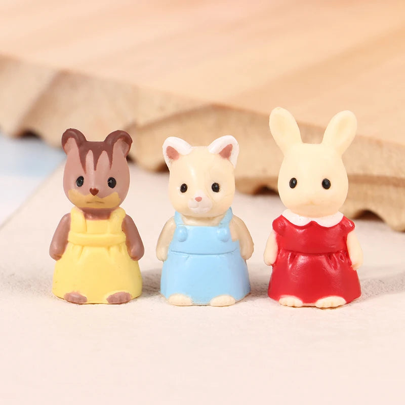 Mini Rabbit Garden Scene Decorative Toy Play House Accessories Prop