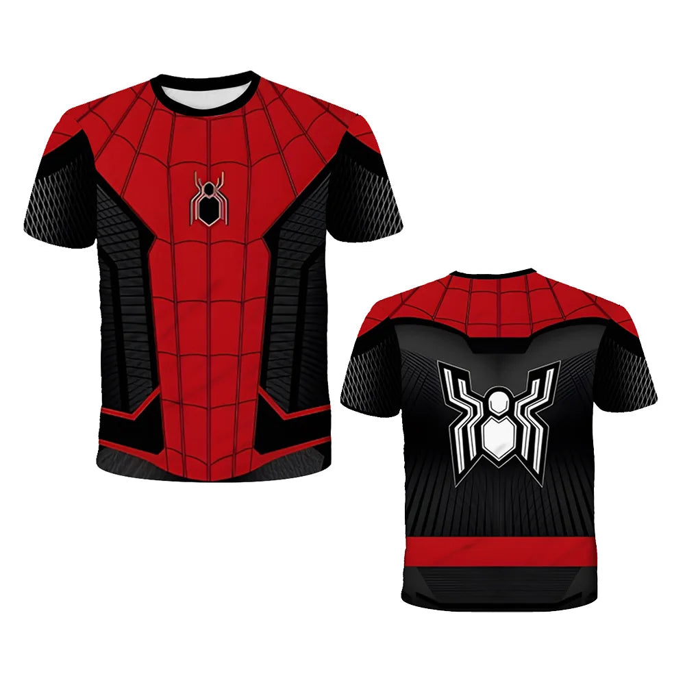 Sommer Jungen Superheld Spider-Man T-Shirts Kinderkleidung Kinder Marvel T-Shirt Soft Top Streetwear Herren Täglich Kurzarm
