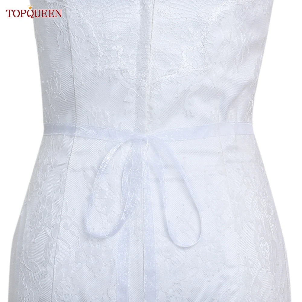 TOPQUEEN Wholesale Wedding Accessories Silver Rhinestone Bridal Thin Belt Formal Dress Waist Decoration Bridesmaid Belt S386