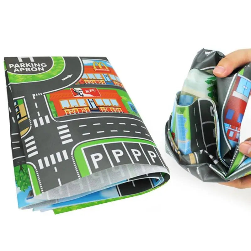 Kids Road Map Waterproof Traffic Play Mat Parking Map Road Traffic Play Rug Educational Toy Road Carpet Playmat Kids Toys Games