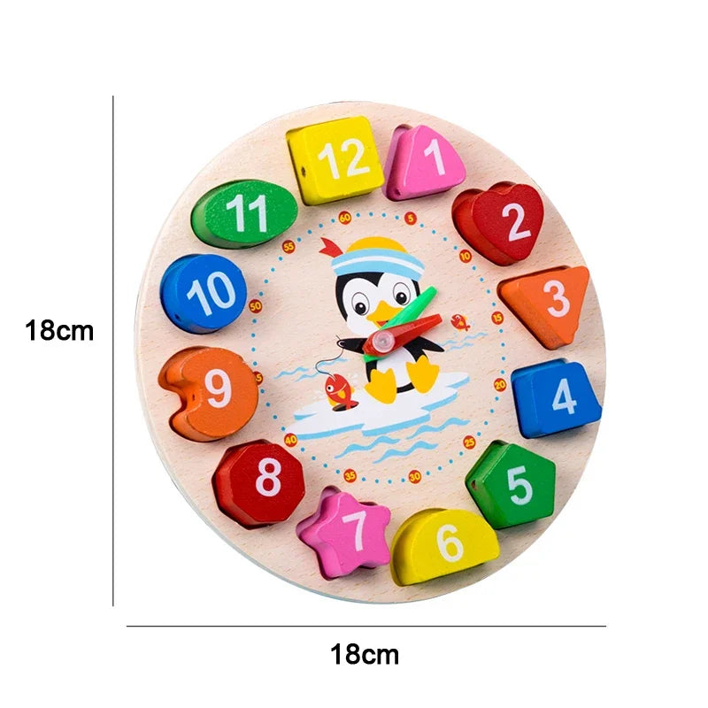 Baby-Lernspielzeug Montessori Holz 3D Spielzeug Kindheit Lernen Kinder Baby Bunte Holzblöcke Für Kinder Weihnachtsgeschenk