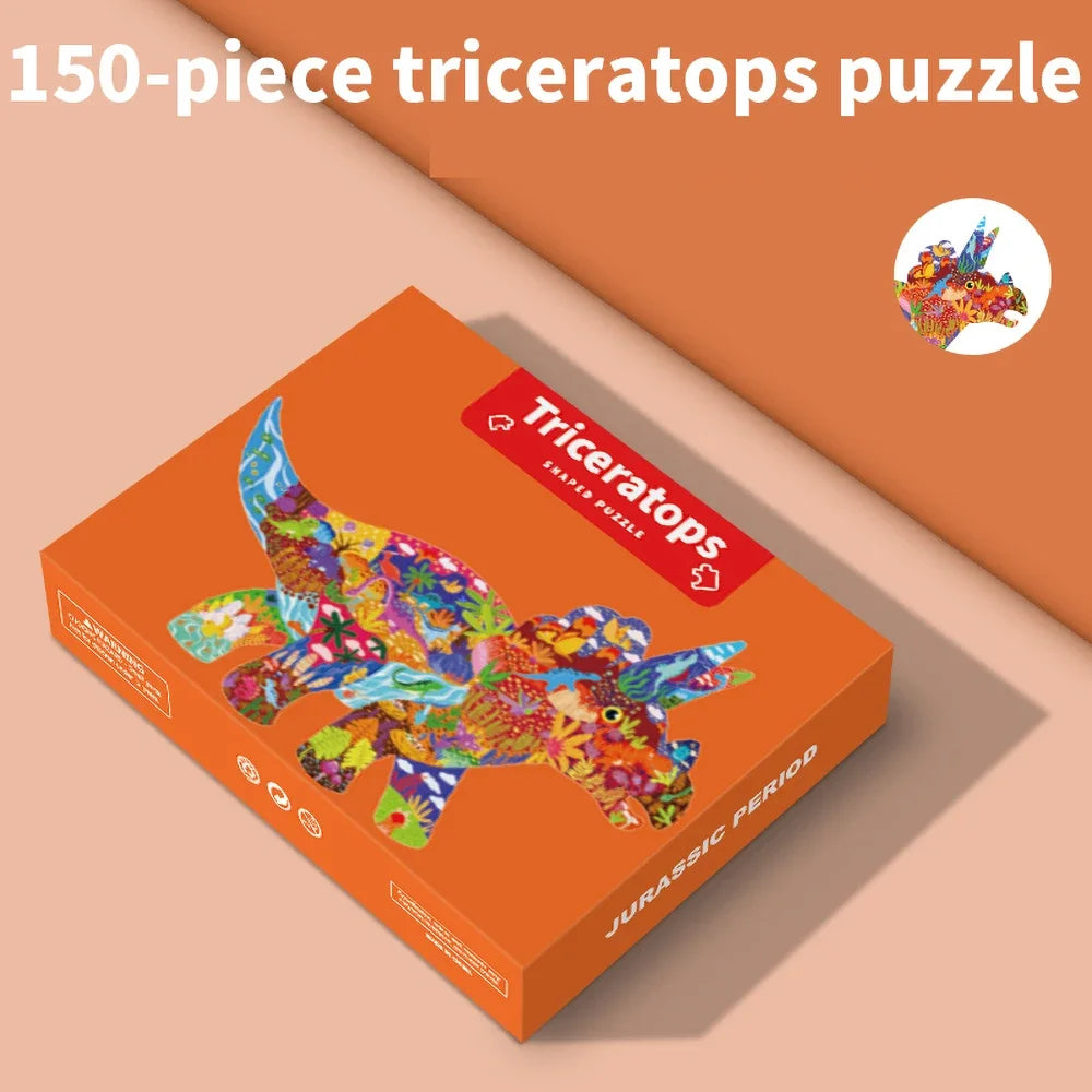 Sea Animal Lion Jigsaw Puzzle Dinosaur Jigso Puzle Whale Penguin Triceratops Panda Elephant Puzzel Kids 4years Old Toy Age 3-5 6