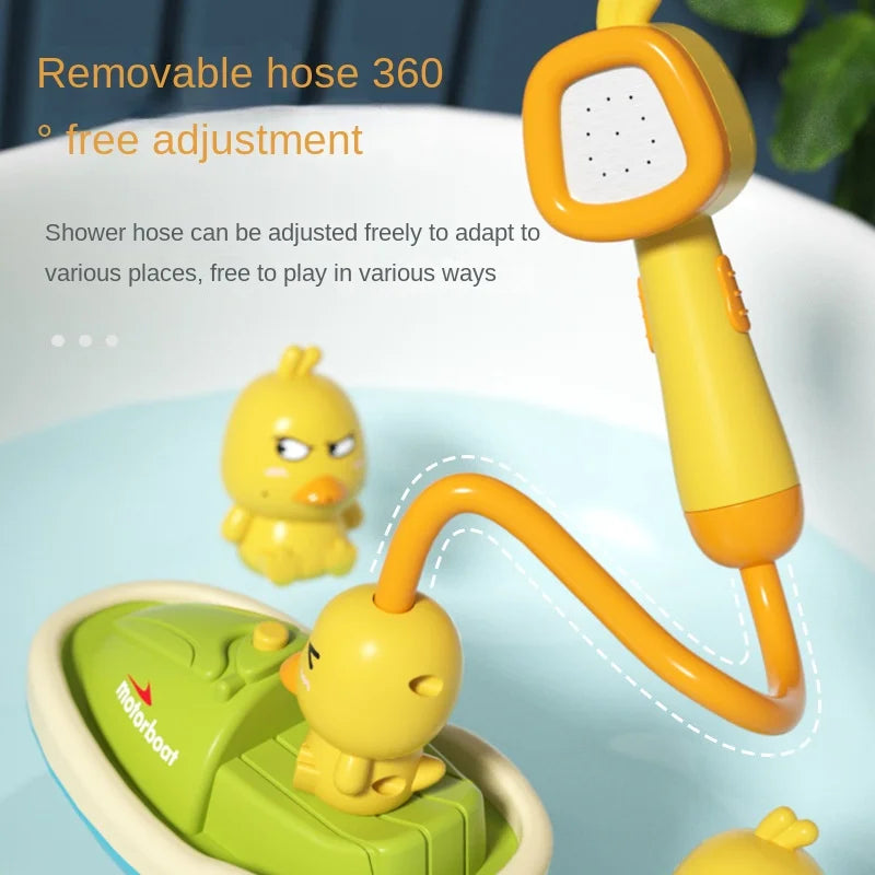 Baby-Badespielzeug, süße Ente, elektrischer Wasserspray, Badezimmer-Badespielzeug, Kinderbad und Dusche, Badewanne, interaktives Kleinkindspielzeug, Geschenke