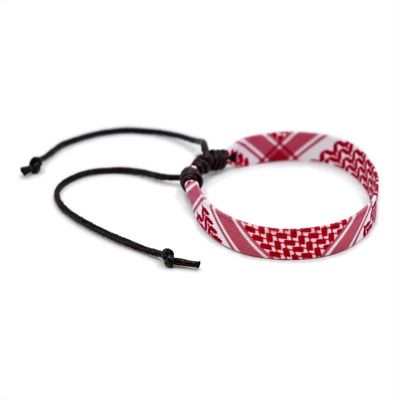 Multicolor Manual Weave Palestine Bracelet Gaza Color Arabic Ethnic Style Men Women Adjustable Accessories Gifts hépīng Peace