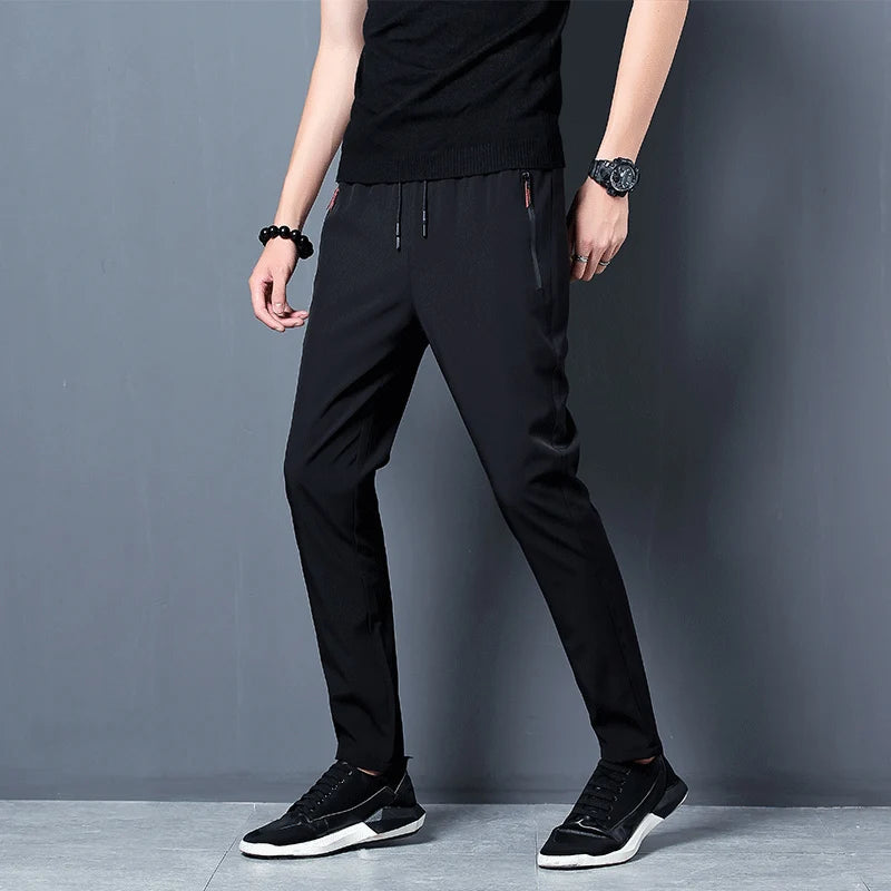 Herren Casual Hosen Stretch Slim Fit Elastische Taille Jogger Koreanisch Klassisch Blau Schwarz Grau Männliche Markenhose Plus Größe 4XL 5XL