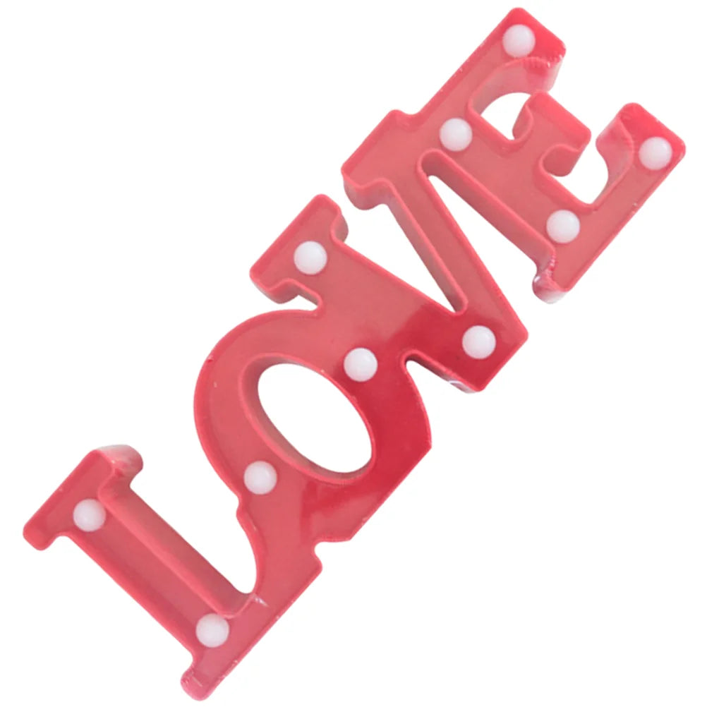 Love Light Dining Room Table Decor Centerpiece Lamp Decoration Marquee Lights Valentine Plastic Sign Valentines Day Letter for