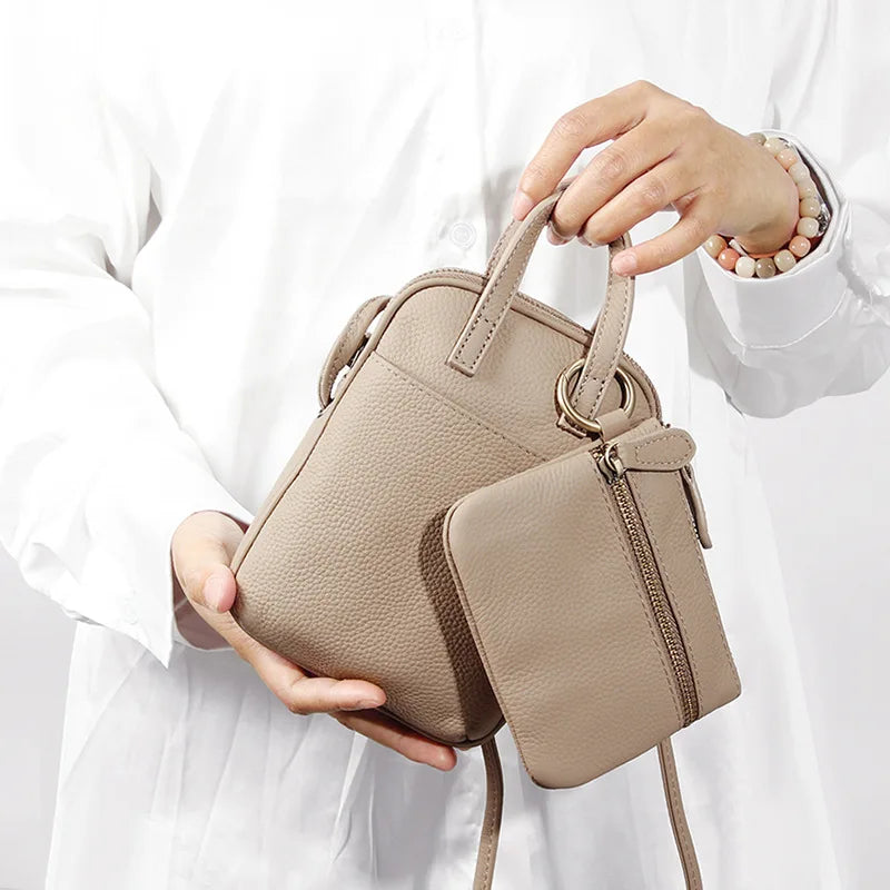 Damenmode-Trend Umhängetasche Kopfschicht Rindsleder Mutter Handtasche multifunktionale All-in-One-Tasche