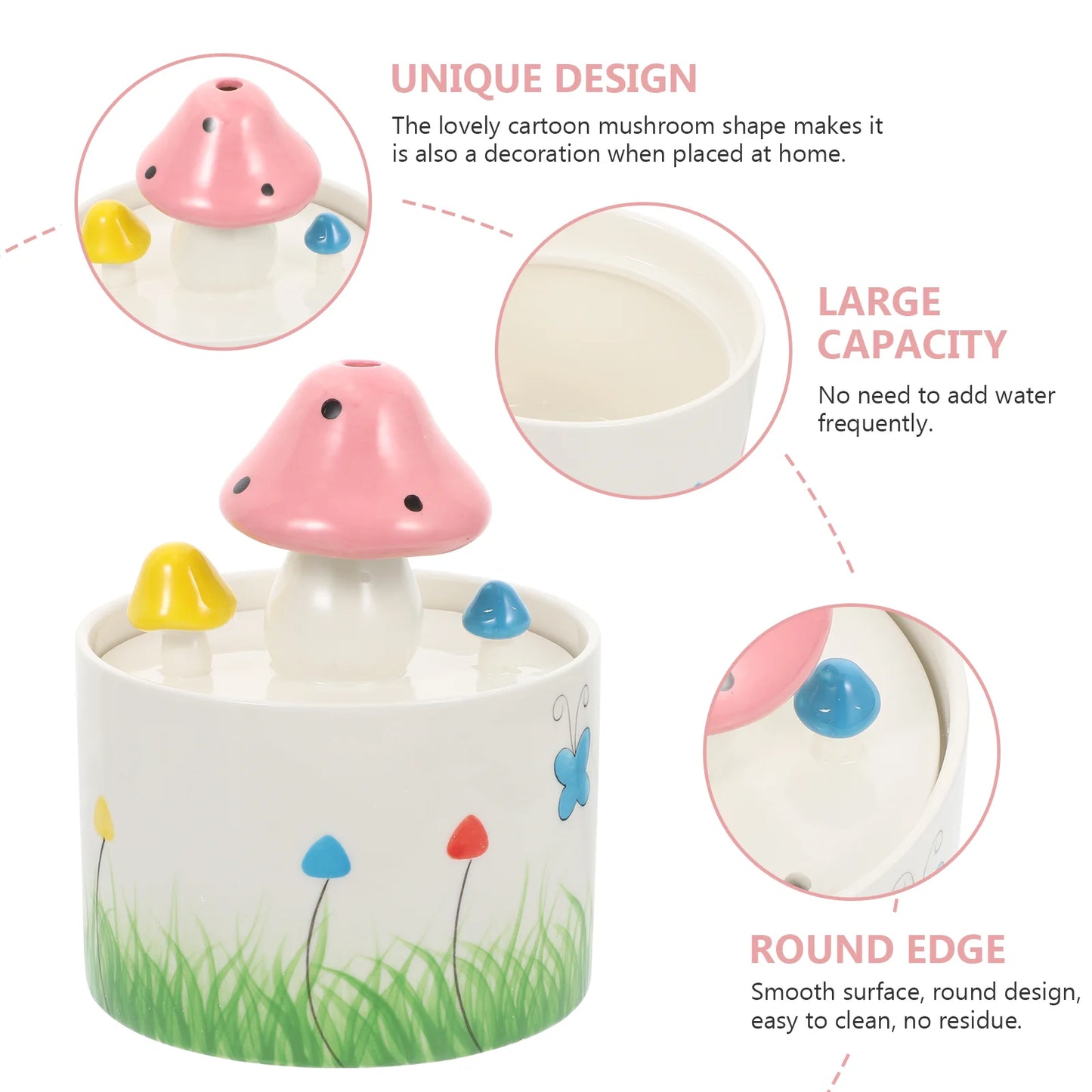 Water Feeder Pet Supplies Dog Dispenser Drinking Supply Waterer USB Automatic Fountain