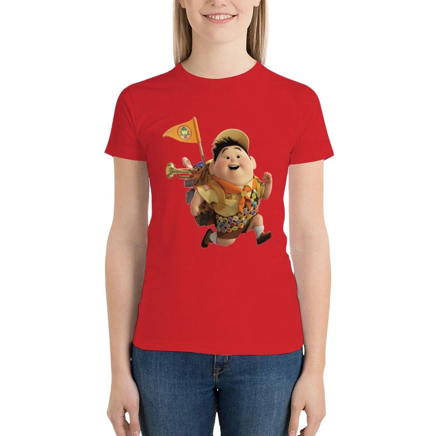 Russell Up T-Shirt Blouse Female clothing shirts graphic tees oversized Women tops