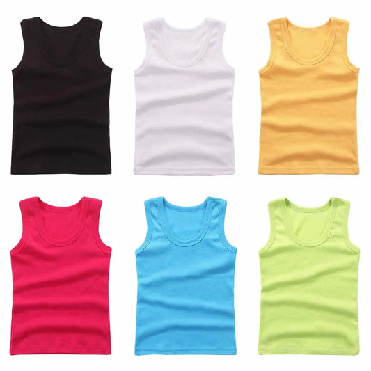 Kinder Unterwäsche Jungen Unterhemden Kinder Sommer Weste Tops für Mädchen Solide Tank Top Jungen Kleidung Baumwolle T-Shirts Ärmellos 2 zu 12Y