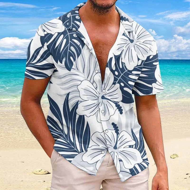Summer Men Hawaiian Shirt 3d Plant Shirt For Men mon