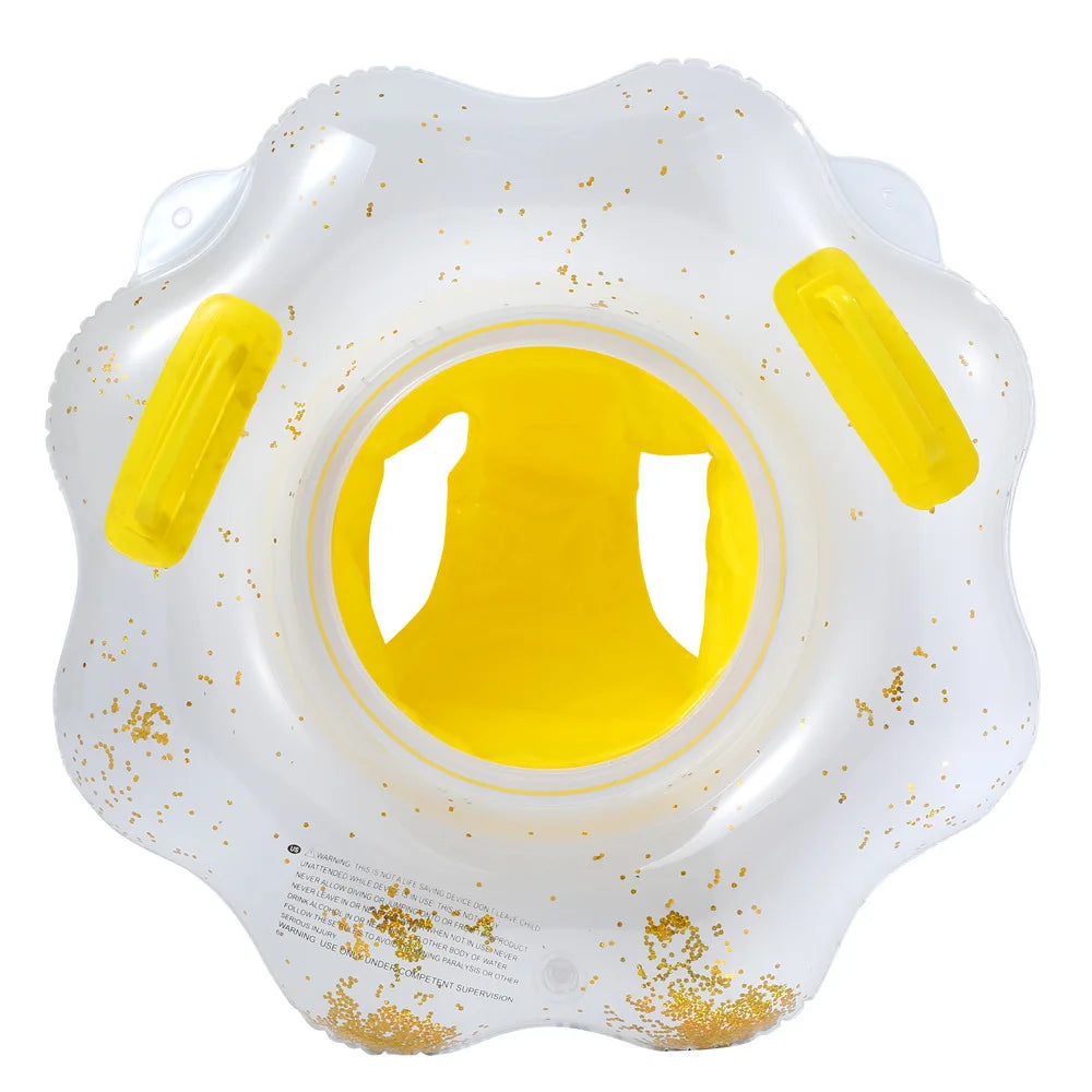 Rooxin Flamingo Swimming Circle Baby Infant Float Pool Swimming Ring With Sunshade Floating Seat Summer Beach Pool Party Toys