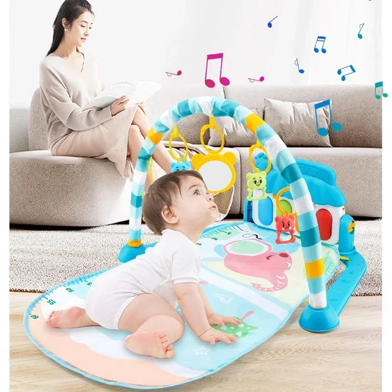 Baby Activity Gym Rack Früherziehung 0-36 Monate Spielzeug Geschenke Musikalische Neugeborene Klaviertastatur Krabbeldecke Pedal Spielmatte