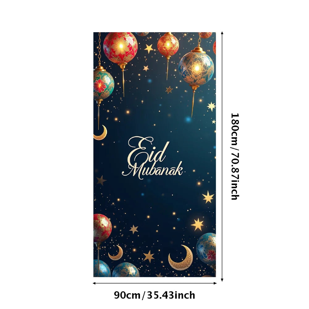 Eid Mubarak Banner Backdrop Background Ramadan Festival Decor Party Supplies Photography Props Decorations Islamic Celebration