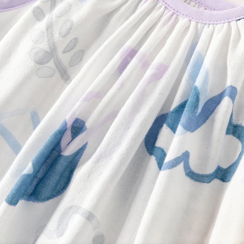 Dave Bella Girl's Princess Dress Summer  Sleeveless Slip Dress Cute Sweet Print Seaside Beach