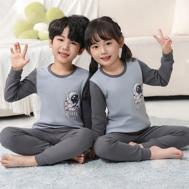 Autumn Winter Baby Girl Clothes Pajamas Sets Boys Pyjamas Kids Homewear Cotton Nightwear Children's Indoor Clothing Pijamas Suit
