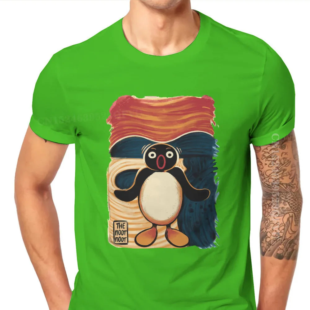Noot Scream Hip Hop Tshirts Pingu Noot Pinga Penguin TV Printing Clothing Casual Men T Shirts Men Tee Special Gift Clothes mon