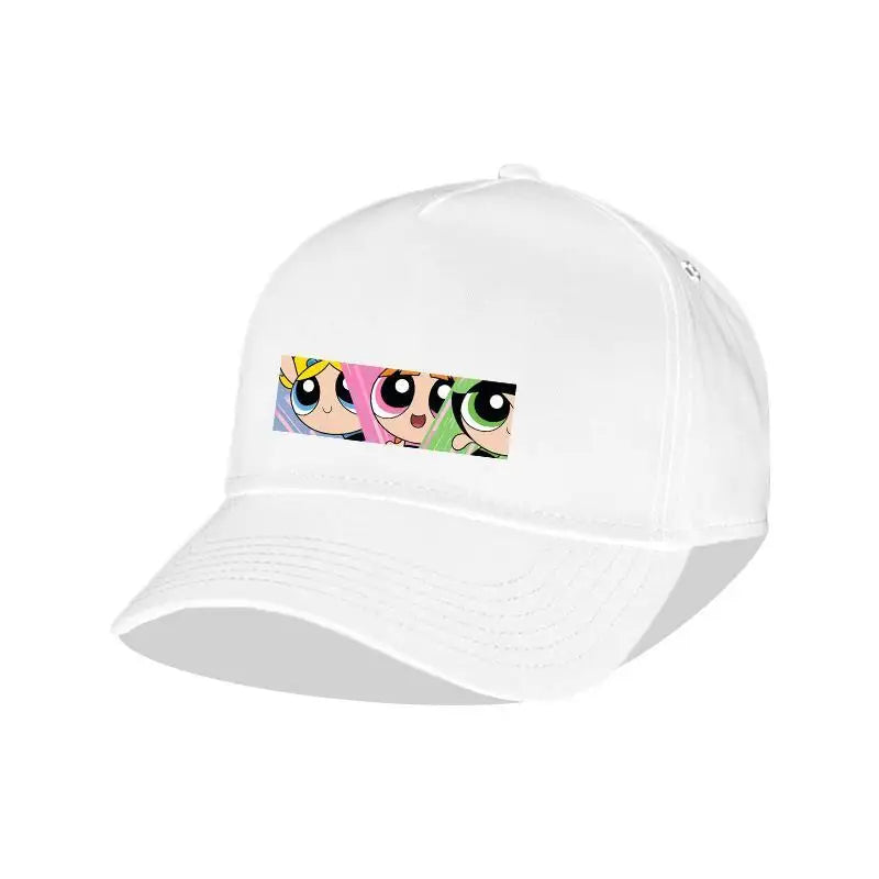 Powerpuff Girls Anime Women's Outdoor Hat Kawaii Fashion Summer Sun Protection Baseball Cap Adjustable Men's Classic Hip Hop Hat