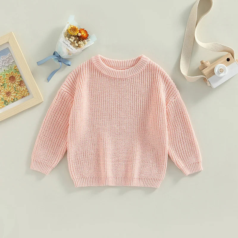 Herbst Neue Baby Jungen Mädchen Kleidung Baby Pullover Kleinkind Strickpullover Neugeborenen Strickwaren Langarm Baumwolle Baby Pullover Tops