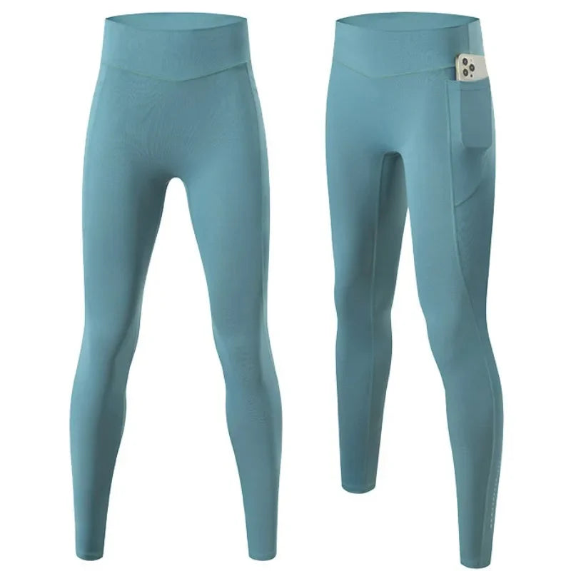 Womens Gym Jogging Pants Fitness Leggings Yoga Tights Clothes Fitness Ladiesn Compression Pants Outdoor Sportswear Pocket Design