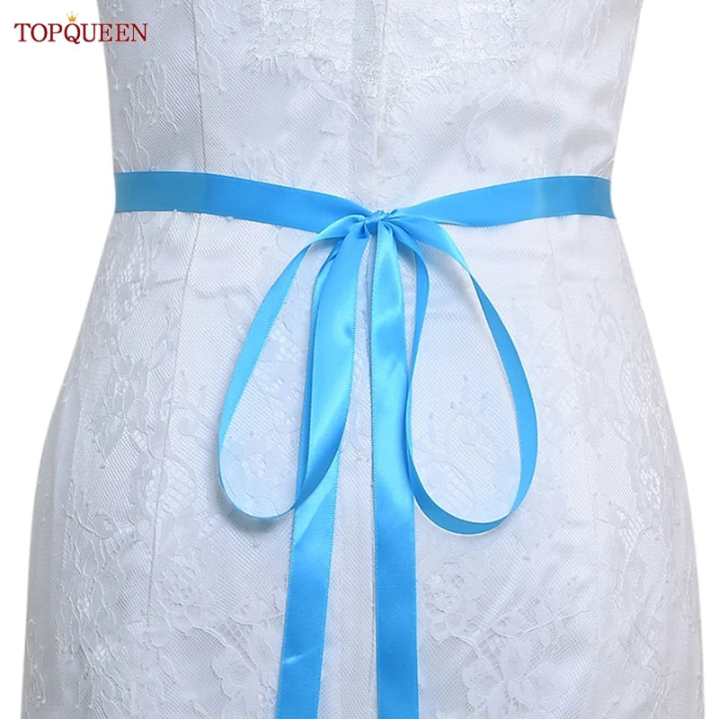 TOPQUEEN S119 Wedding Dress with Decorative Decals Wedding Dress Accessories Wedding Dress with Luxury Diamond Handmade