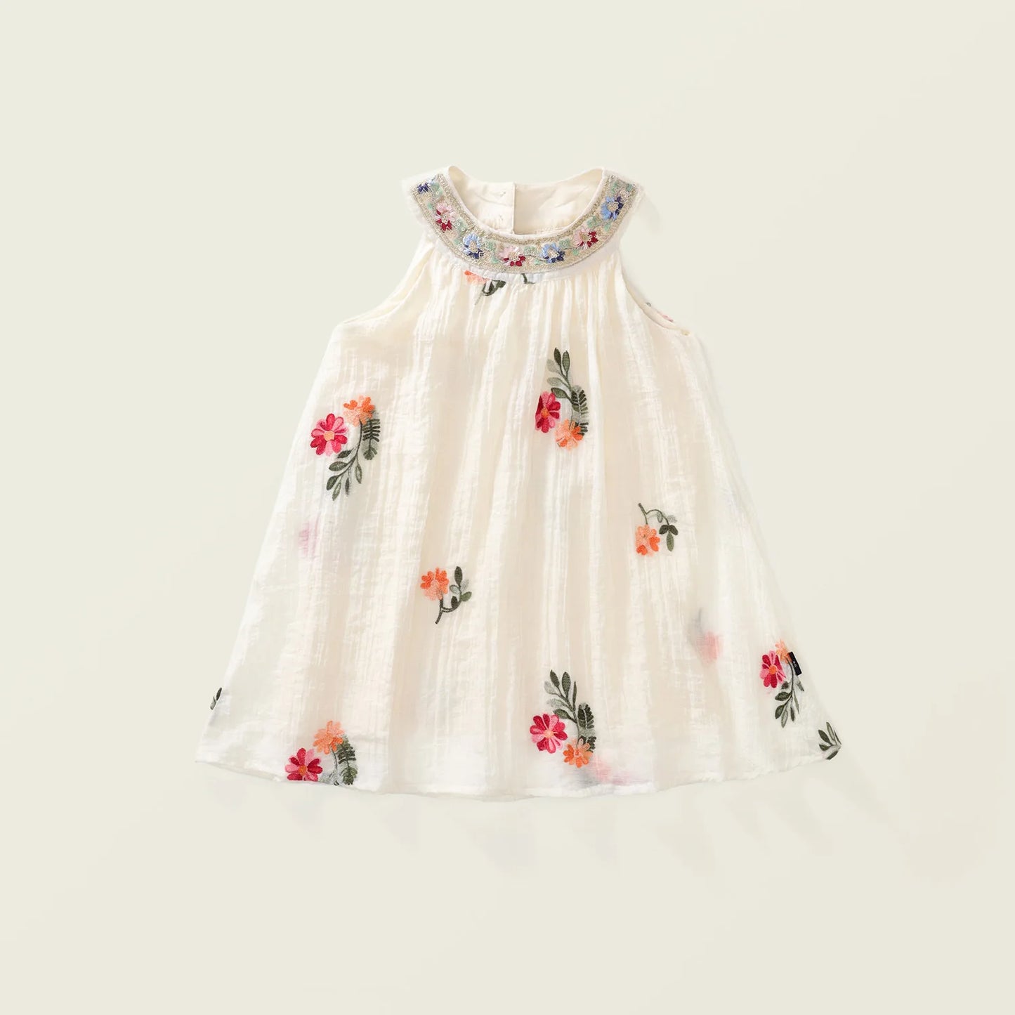 Sleeveless Baby Girls Casual Dress 2024 New Children's Summer Clothing Fashion Embroidery Kids Costume Chiffon Princess Dress