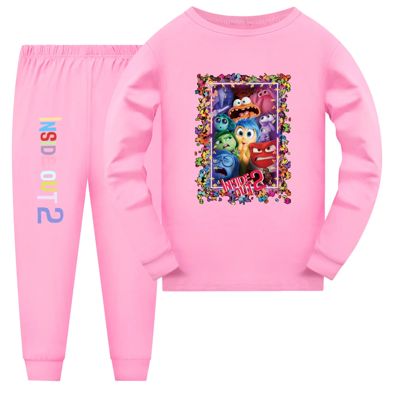Inside Out 2 Clothes Children Pijama Set Baby Girls Long Sleeve Pajama Sets Toddler Boys Nightwear Kids Cute JOY SADNESS Pyjamas