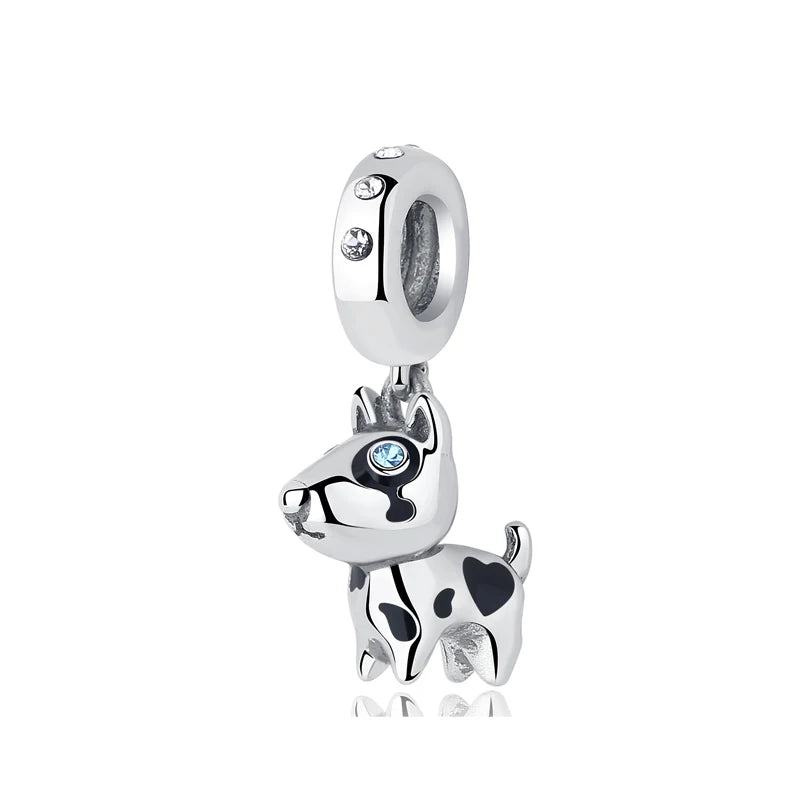 Original Silver Plated Charms For Women Love Pet Dog Cat Paw Print Pendant Beads Fit Pan Bracelets Necklaces DIY Luxury Jewelry