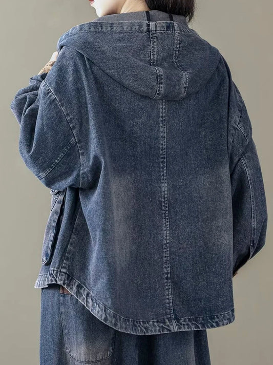 Max LuLu Korean Design  clothes Females Printed Fashion Jackets Womens Leisure Loose Vintage Denim Outerwear Ladies Punk Patchwork Coats