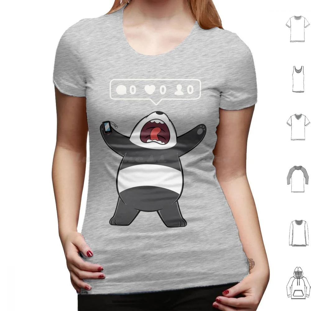 Life In A Rectangular Form T Shirt 6xl Cotton Cool Tee Panda Bear Cartoon Grizzly Ice Polar Cool Cute Animation Tv Gumball