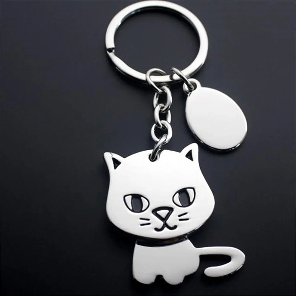 Fashion Alloy French Bulldog Pug Dog Keychain Cute Pet Dog Keyring Bag Handbag Charm Accessories For Women Animal Lovers Gifts