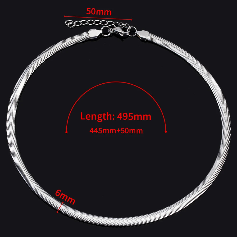 No Fade 5pcs Stainless Steel Twist Chain Necklace Box Snake Chain with Clasp Open Ring DIY Men Jewelry Making Findings Accessory