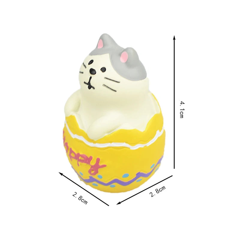 Easter Garden Party Colored Egg Rabbit Garden Ding Cat Sleeps in Spring Travel Doll Resin Home Decoration Festival Gift Crafts