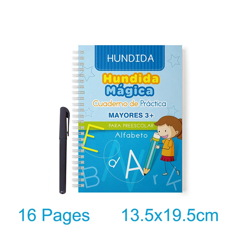 Magic Practice Copybook SANK Reusable Arabic for Kid Writing Groove Arabic Alphabet Wordpad Kids Word Calligraphy