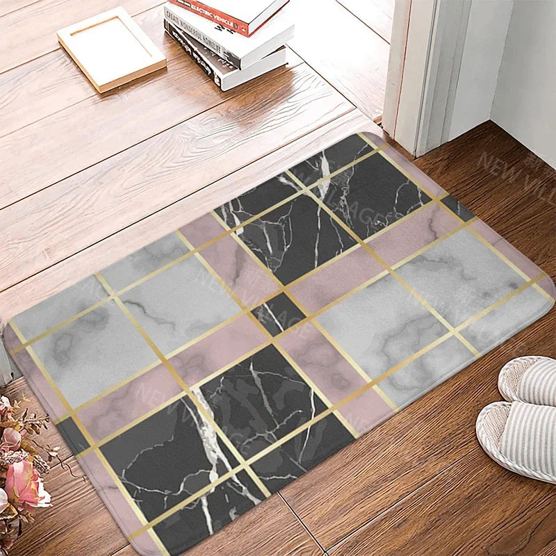 House entrance carpet home doormat entrance room bath mat marbling foot mat bathroom non-slip mat kitchen water absorption mat