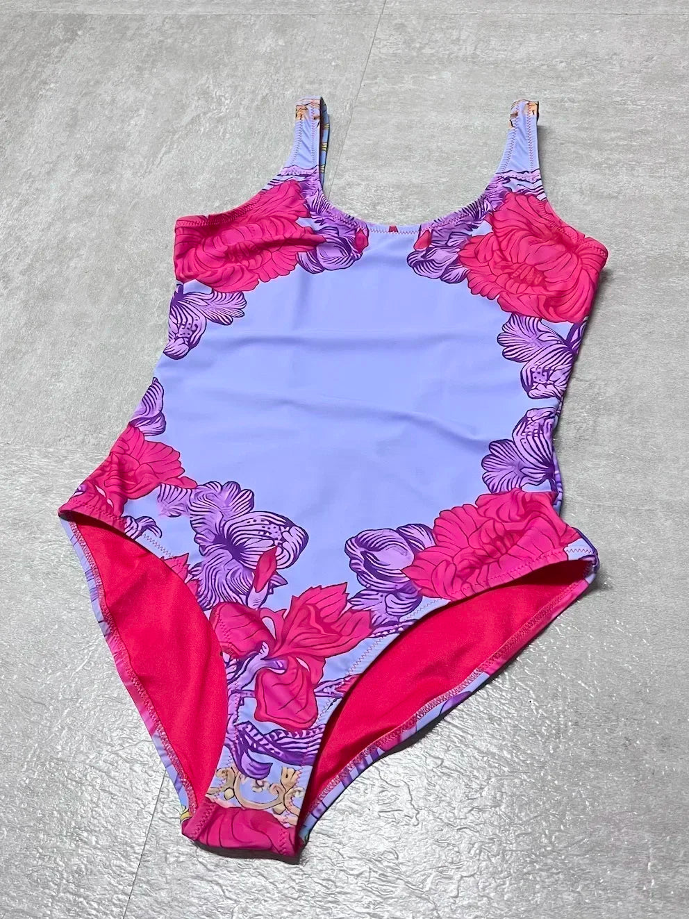 Luxury Design Women's One-piece Swimsuits Coral Flower Print Backless Camisole Swimwear Fashion Brand Women's Bikini Beachwear