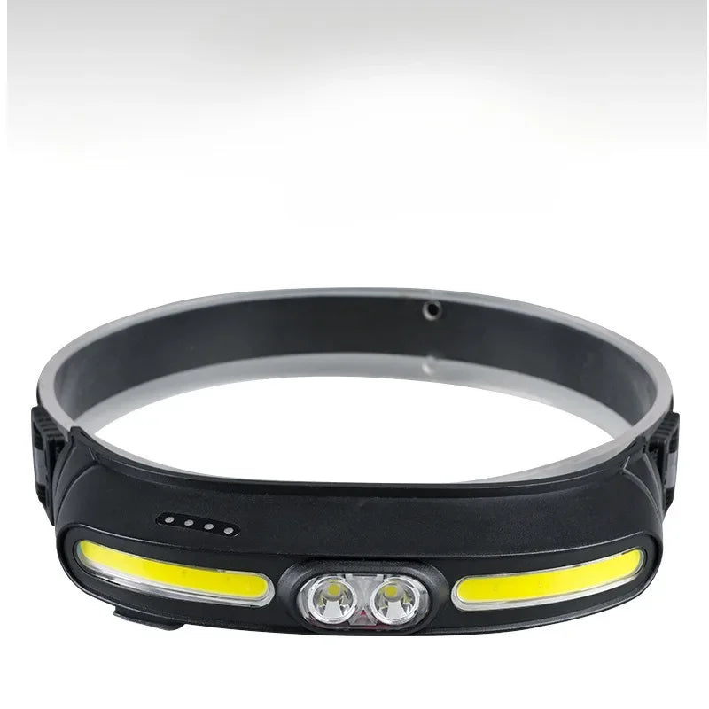 Waterproof LED Headlamp COB Headlight Powerful Head Flashlight USB Rechargeable Camping Fishing Lantern Wide Range of Lighting