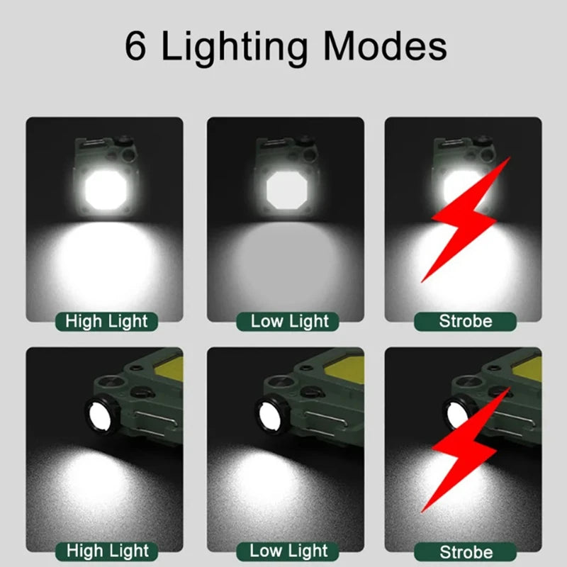 Tragbare Mini-Schlüsselanhänger-Taschenlampe, wiederaufladbare LED-Taschenlampe, Schlüsselanhänger-Licht für Outdoor-Wanderungen, Camping-Laterne, eine langlebige 