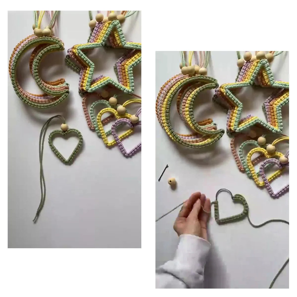 10pcs/5pcs Ramadan Gold ColorMetal Dream Catcher Dreamcatcher Ring Macrame Craft Hoop DIY Wedding Wind Chime Hanging Decorations