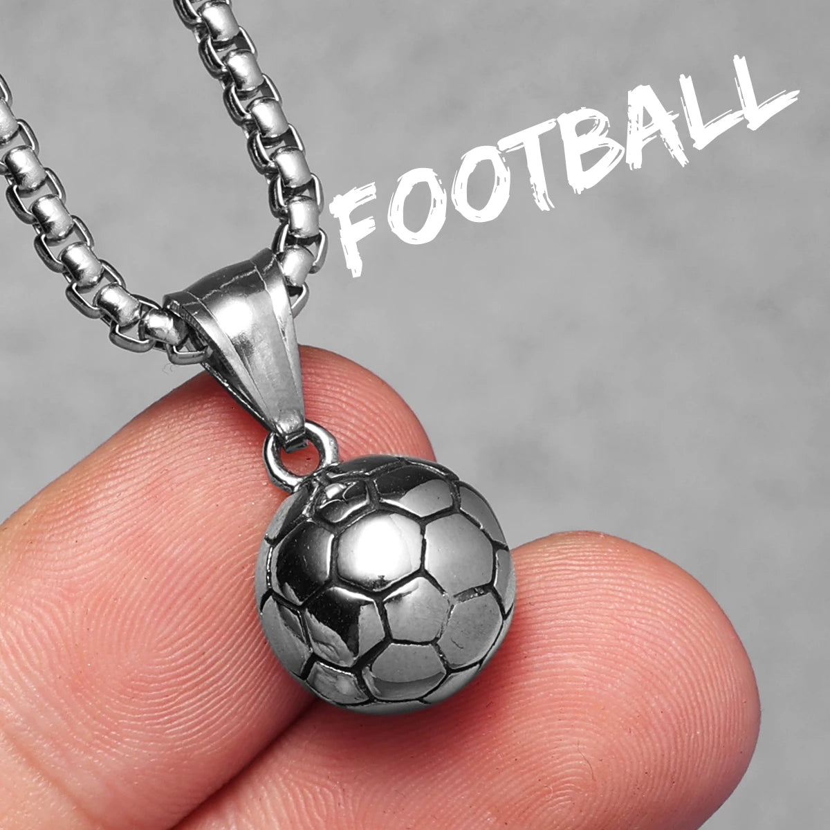 Basketball Football Men Necklaces With Pendant Stainless Steel Jewelry For Male Women Punk Hip Hop Accessories Gifts Wholesale
