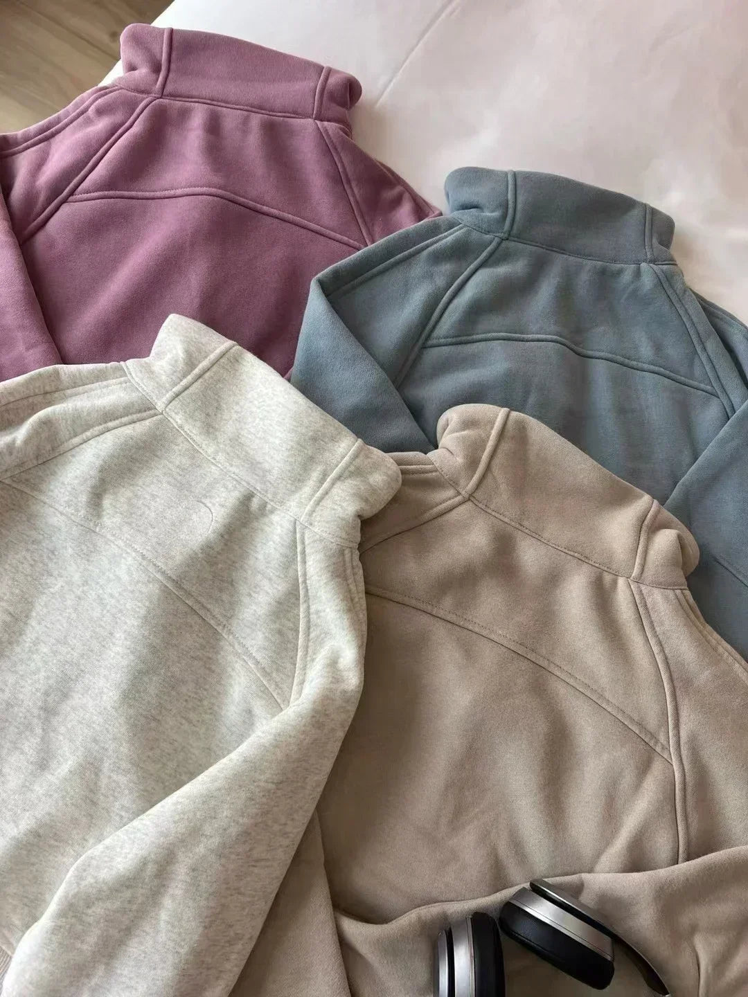 Lemon Women Sportswear Jacket Half Zip Long Sleeve Loose Warm Scuba Sweatshirts Gym Workout Clothes Sport and Leisure Yoga Coat