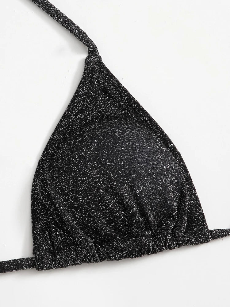 NHKDSASA Swimsuit 2022 New Swimwear Plus Size Bikini Set Arrival Halter Bandage Push Up Brazilian Biquini Separate Swimsuit