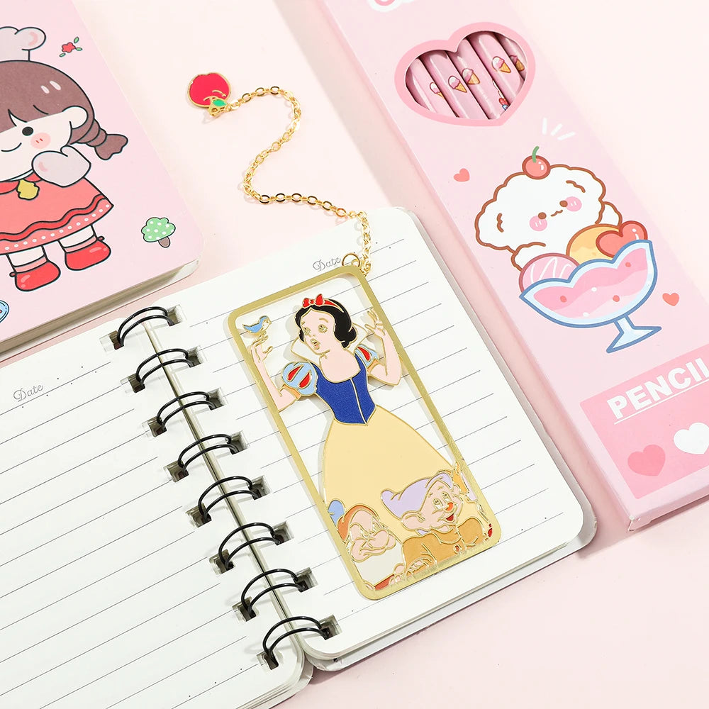 Disney Snow White Princeses Bookmark for Book Lover Gifts Creative Book Mark for Women Girl Fans Reading Supplies Collection